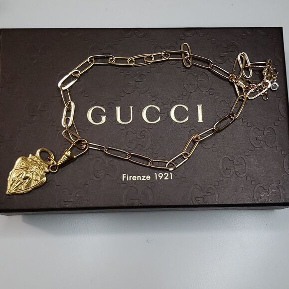 GUCCI Necklace Vintage Knight Zipper Pull Repurposed - Picture 2 of 7